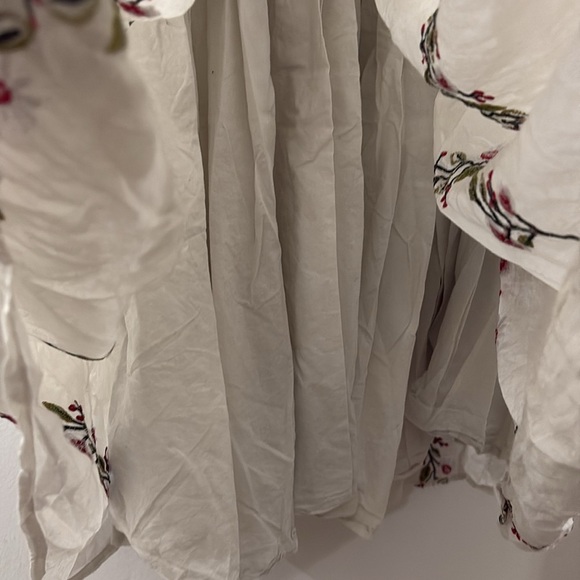 Samant Chauhan - Anthropologie - Floral Embroidered mini Dress - White- large - Picture 4 of 9